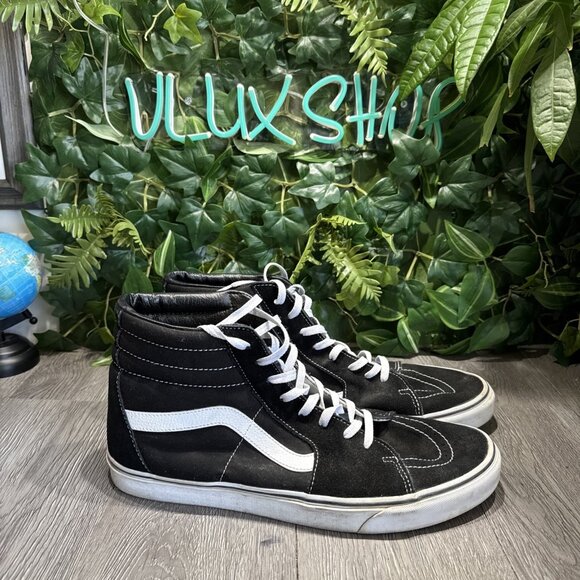 Vans Mens Sk8 Hi Black Casual Shoes Sneakers Size 15 Skateboard